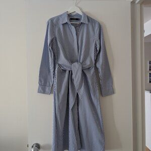 Ralph Loren Striped Blue Shirt Dress Size 4